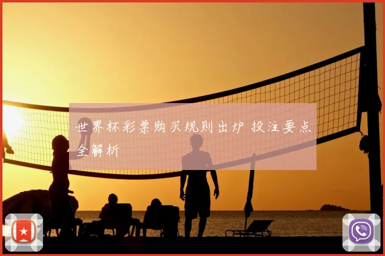 世界杯彩票购买规则出炉 投注要点全解析